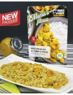 MAMA'S FITNESS | Riso con salsa al curry e pollo 330g riso pollo charry