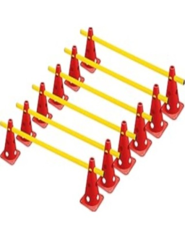 SET 12 CONI + 6 ASTE 100CM