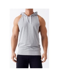 Steeve sleeveless hoodie L grigio