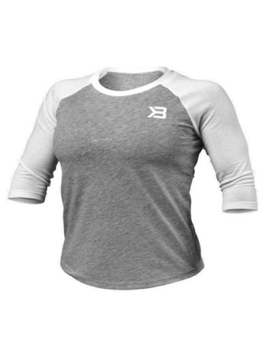 Womens Baseball Tee S grigio